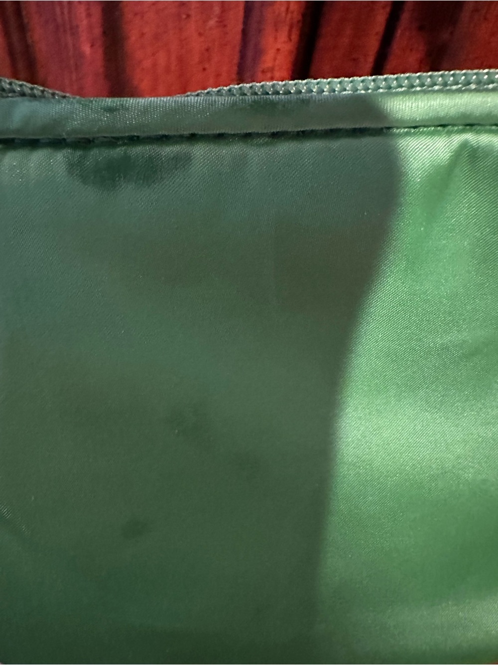 *stained* Satin COACH Wristlet - GREEN Women Bags - Picture 3 of 8